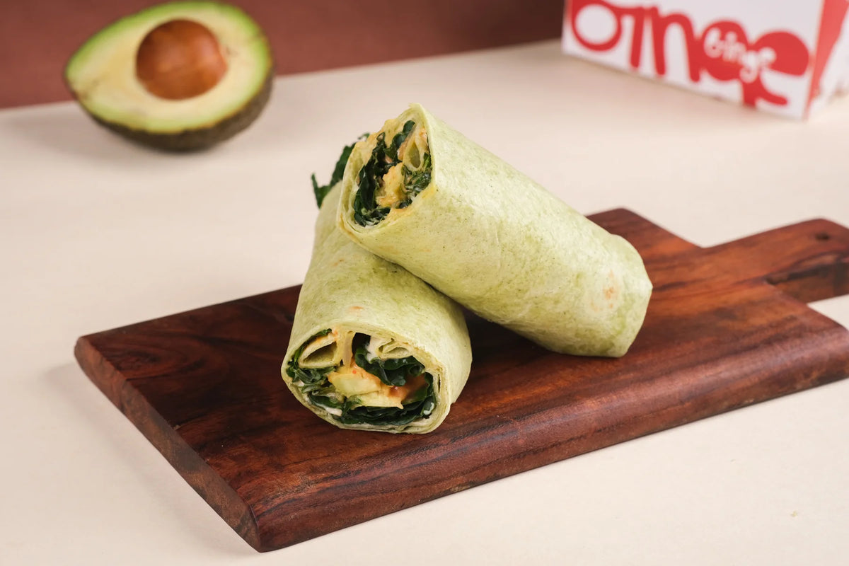 Avacado Hummus Kale Wrap