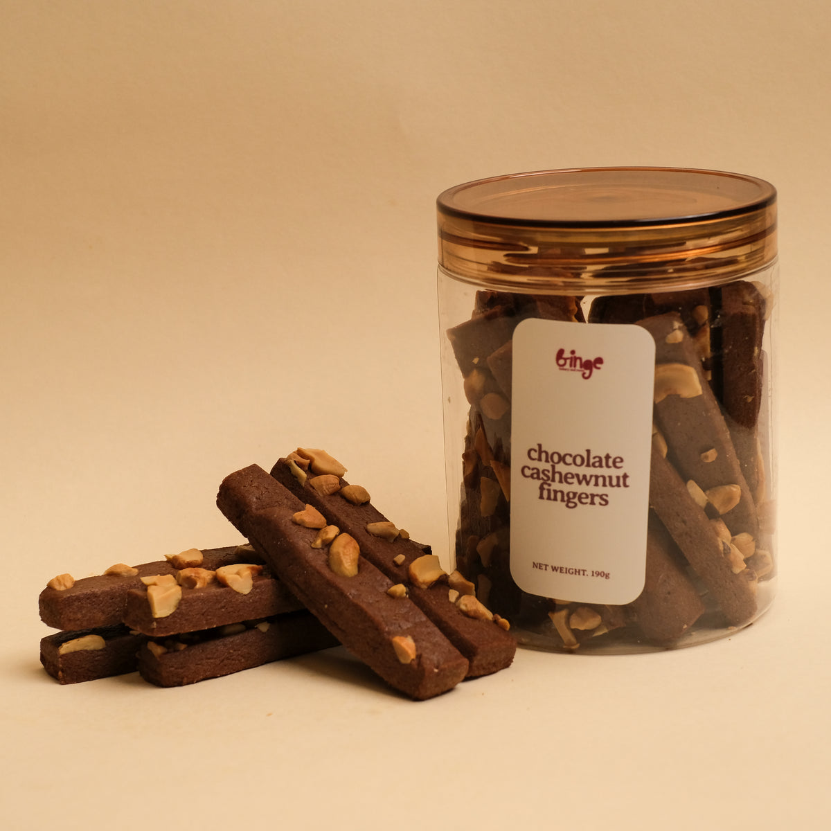 Chocolate Cashewnut Fingers