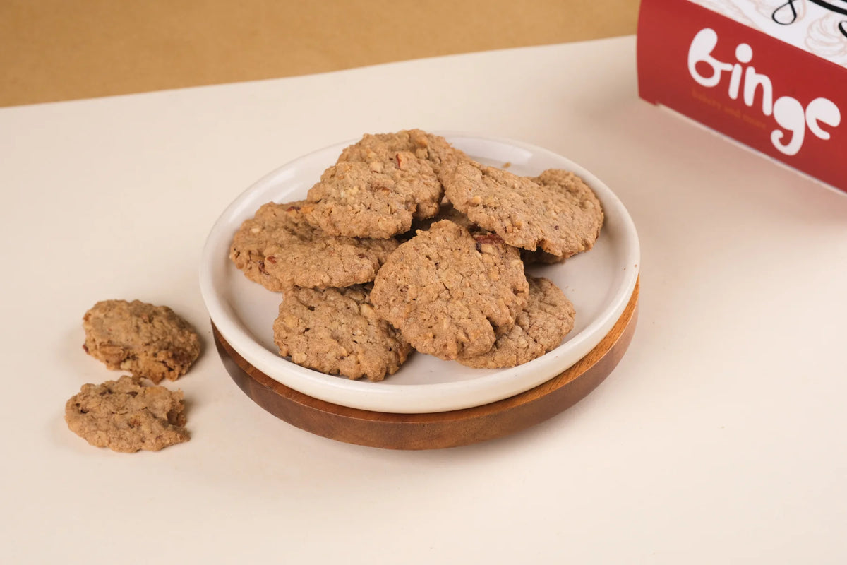 Oats Walnut And Almond Cookies